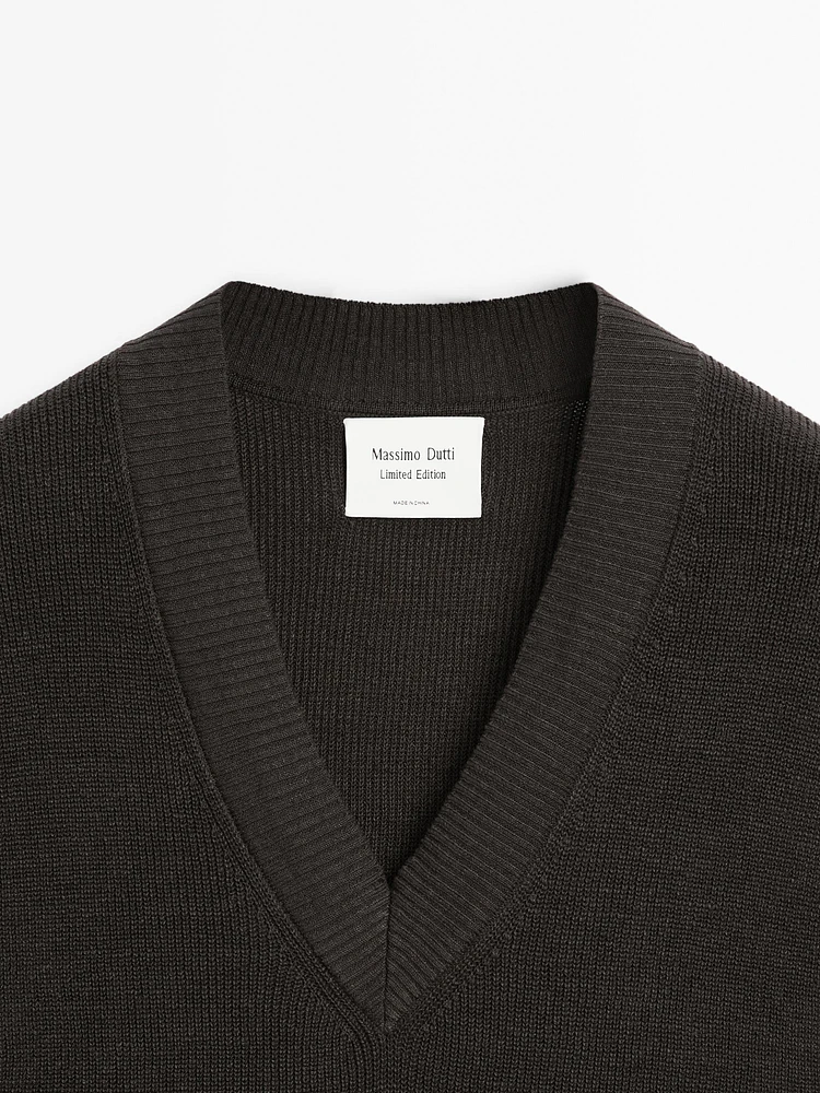 Veste sans manches en maille de lin mélangé - Limited Edition
