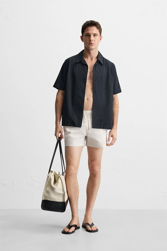 SEERSUCKER REGULAR SWIMMING TRUNKS