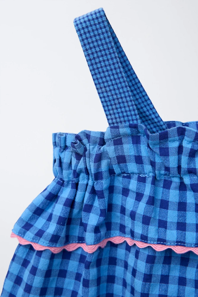 TOP À CARREAUX ONDULÉ CASA LAWA © X ZARA KIDS