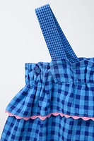 TOP À CARREAUX ONDULÉ CASA LAWA © X ZARA KIDS