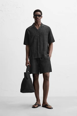 100% LINEN SHORTS