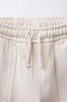 TWILL PANTS WITH LINEN