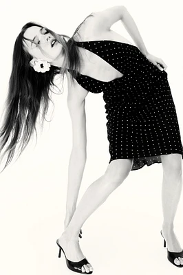 ZW COLLECTION HALTER POLKA DOT DRESS