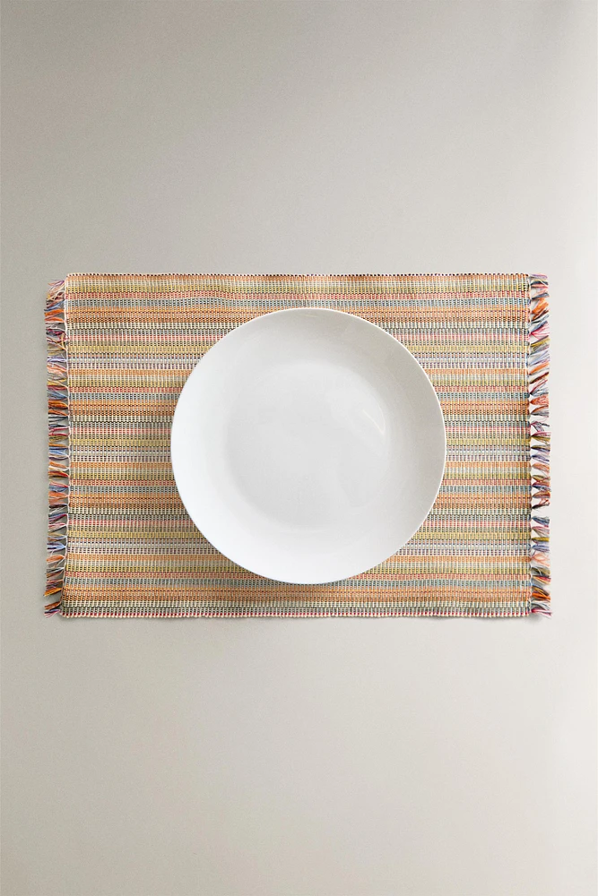 LOT SETS DE TABLE COTON RAYURES (LOT DE 2)