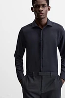 SLIM FIT WOOL BLEND SHIRT