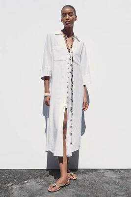 ROBE CHEMISE EN LIN