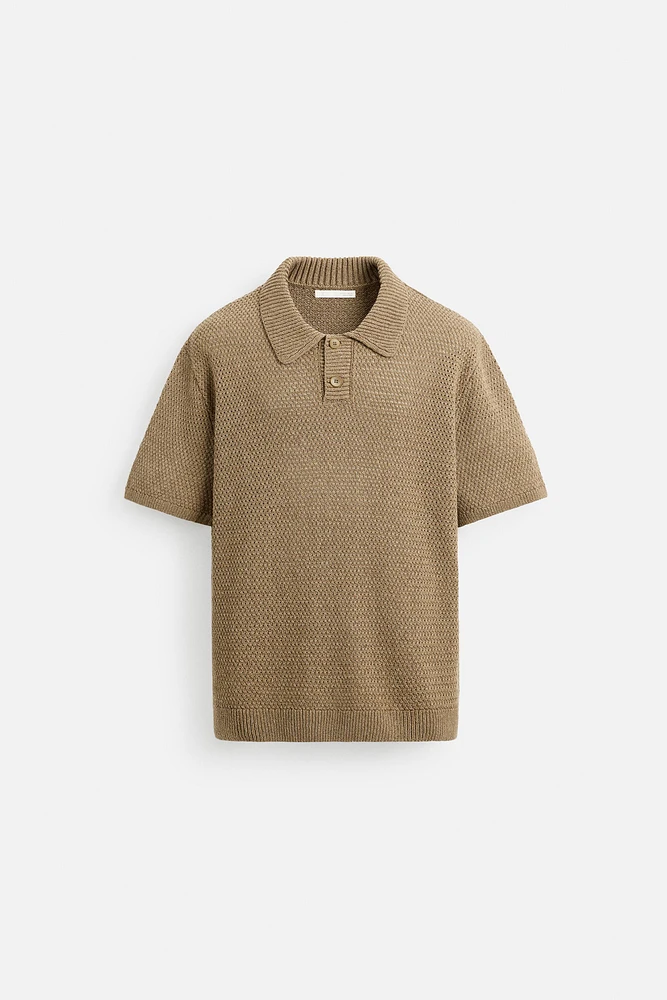 CROCHET KNIT POLO