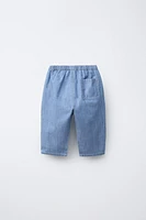 FLOWY BAGGY DENIM PANTS