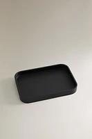 BLACK RESIN BATHROOM TRAY