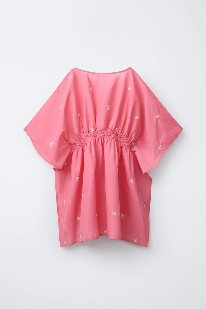 CAFTAN BRODÉ AVEC MIROIRS