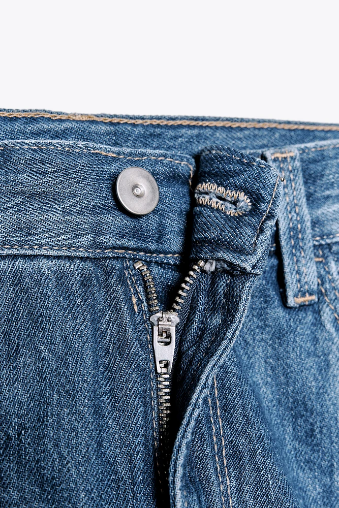 TRF MID-RISE STRAIGHT BAGGY JEANS