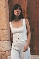 TOP À BRETELLES ET BOUTONS