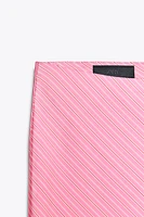 STRIPED SATIN MIDI SKIRT