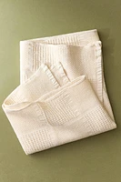 WAFFLE-KNIT COTTON KITCHEN TOWEL