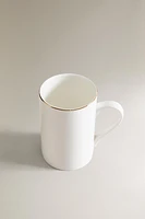RIMMED BONE CHINA MUG