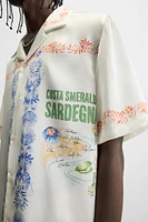CHEMISE SATINÉE À IMPRIMÉS