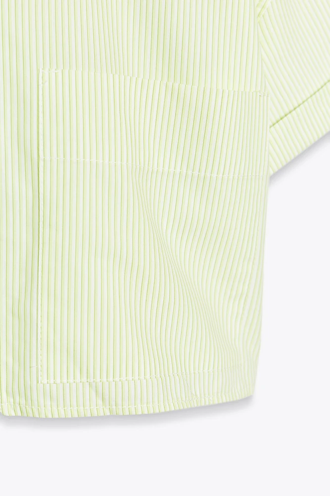POPLIN CROP SHIRT