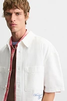 CHEMISE BRODÉE EN MATIÈRES VARIÉES