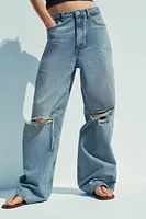 JEAN TRF COUPE AMPLE TAILLE MI-HAUTE