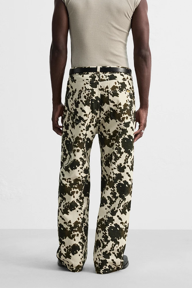 PANTALON RELAXED FIT À IMPRIMÉ ANIMAL