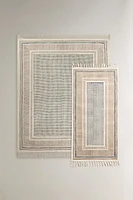 RECTANGULAR COTTON AREA RUG WITH FRINGING