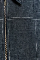 VESTE COURTE SURPIQÛRES CONTRASTE