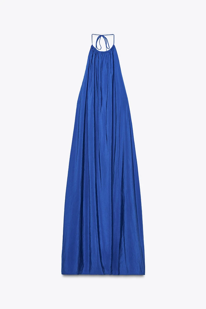 ROBE MIDI HALTER FLUIDE