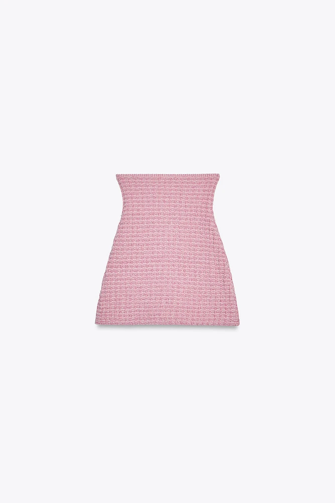 HIGH-WAISTED STRETCH MINI SKIRT