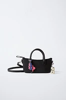 NYLON CHARM CROSSBODY BAG