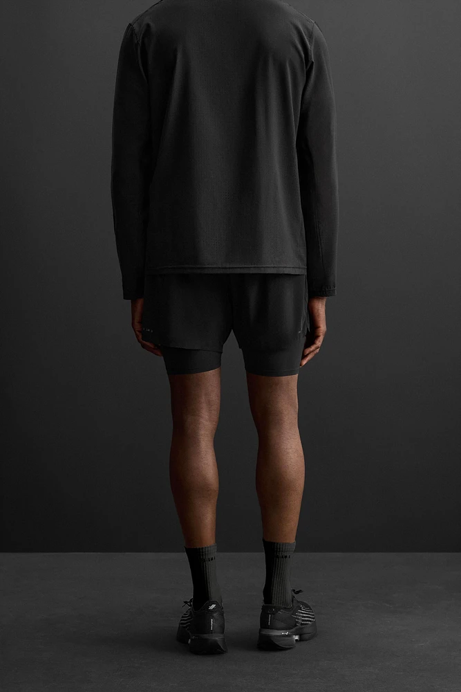 2-IN-1 PERFORATED SHORTS