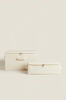 FOLDABLE STORAGE BOX WITH LID