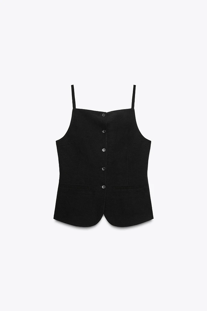 BUTTON TOP VEST