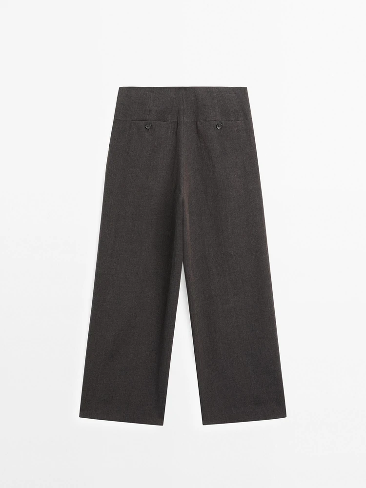 Pantalon straight léger 100 % lin