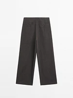 Pantalon straight léger 100 % lin