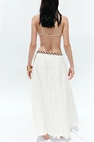 JUPE MI-LONGUE CEINTURE TRESSÉE