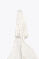 TOP SATINÉ LACETS
