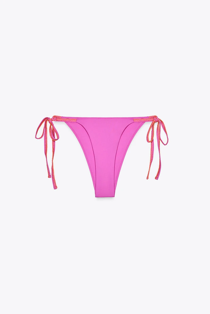 BAS DE BIKINI À MOTIF CONTRASTANT
