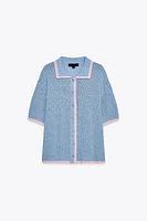 VESTE POLO EN MAILLE