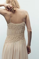 PLEATED STRAP DRESS
