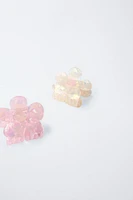 TWO-PACK OF FLOWER HAIR CLIPS