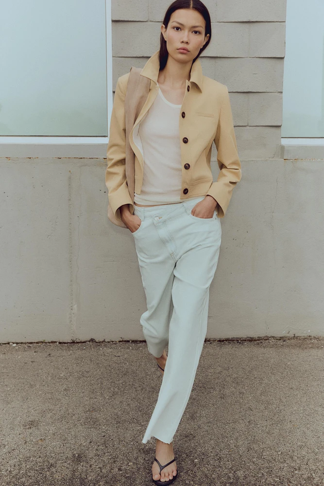 Z1975 STRAIGHT HIGH-WAISTED CROSSOVER JEANS