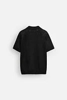 100% LINEN KNIT POLO SHIRT LIMITED EDITION
