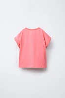 CROCHET FLOWER T-SHIRT