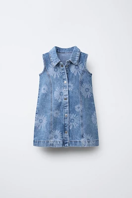 FLORAL DENIM DRESS