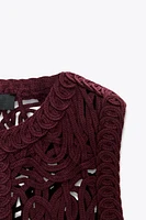 GILET MACRAMÉ FRANGES