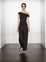 Pantalon fluide lin à pinces