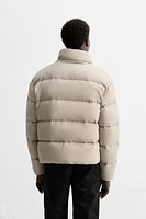 WATER REPELLENT 100% DOWN FEATHER PUFFER JACKET