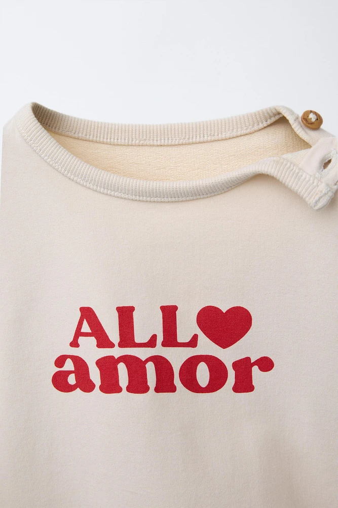 ALL AMOR SWEATSHIRT AND JOGGER PANTS SET