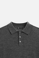 100% CASHMERE KNIT POLO