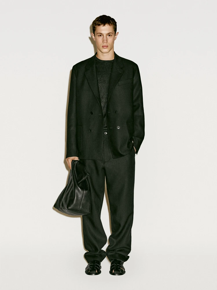 100% linen suit blazer